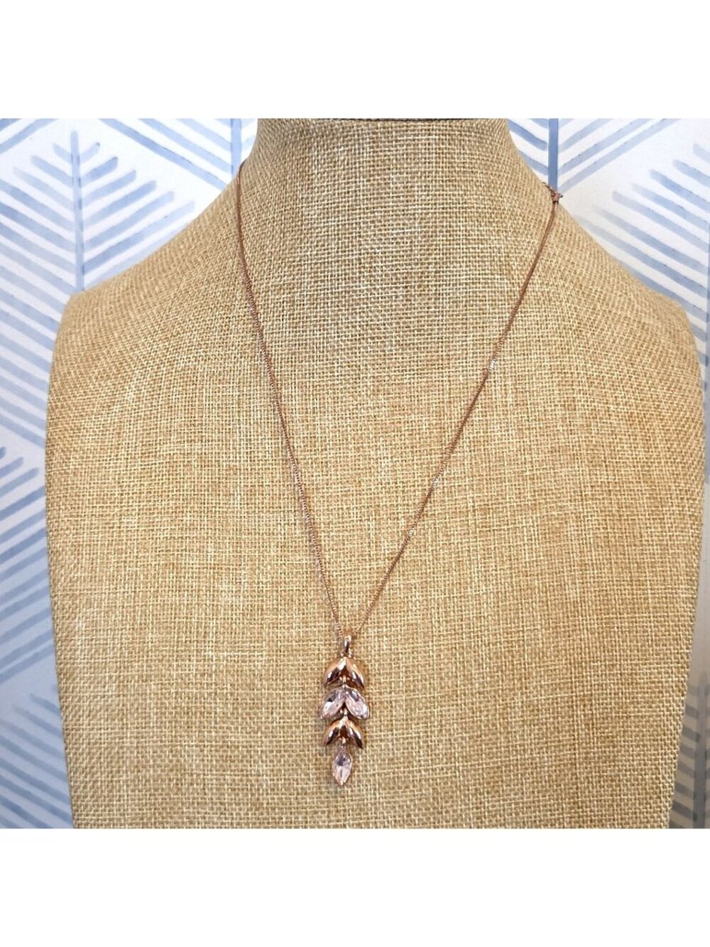 Studio 1886 Blush Petal Glass Cabochon Necklace & Earring Set